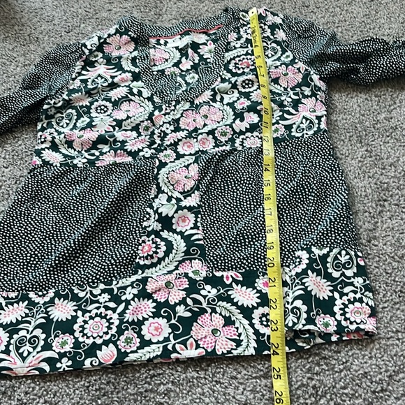 Boden Three Quarter Sleeve Floral Blouse size 8 - Picture 10 of 11